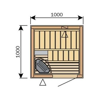 Harvia Sauna S1010 (1000 x 1000 mm)