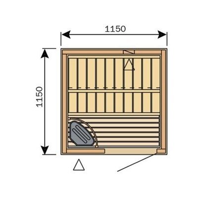 Harvia Sauna S1212 (1150 x 1150 mm)