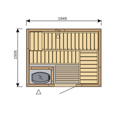 Harvia Sauna S2015 (1945 x 1505 mm)